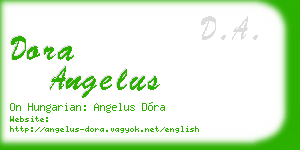 dora angelus business card